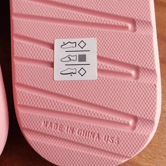 Puma Slides Girls SZ 5C Pink Cool Cat Prismatic Slip On Summer Beach Shoes NWT - Picture 10 of 11